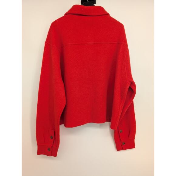 NWOT White + Warren Cashmere Luxe Oversize Cropped Shacket Sz S Desert Red 3C513 - Picture 6 of 14